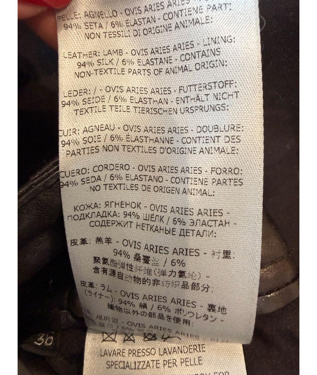 TOM FORD Черная кожаная юбка мини, фото 7