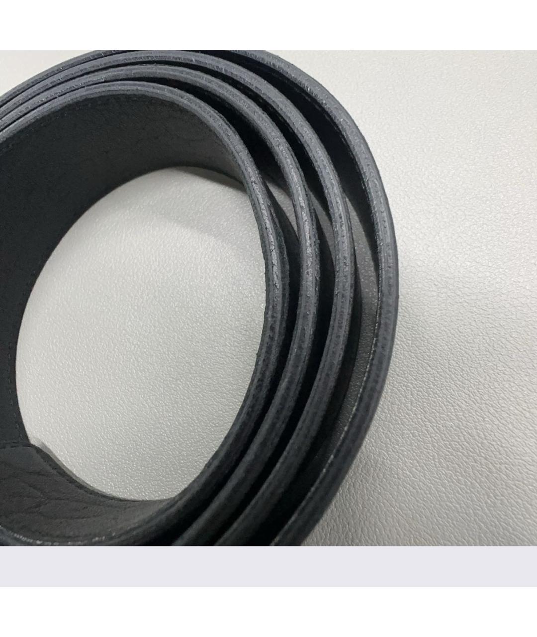 SAINT LAURENT Черный кожаный ремень, фото 5