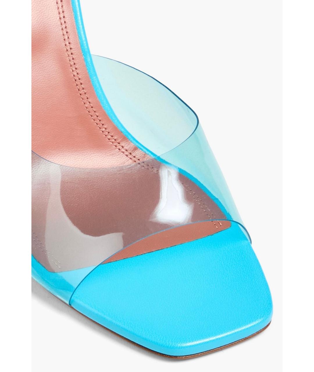 Amina Muaddi Бирюзовые мюли, фото 4