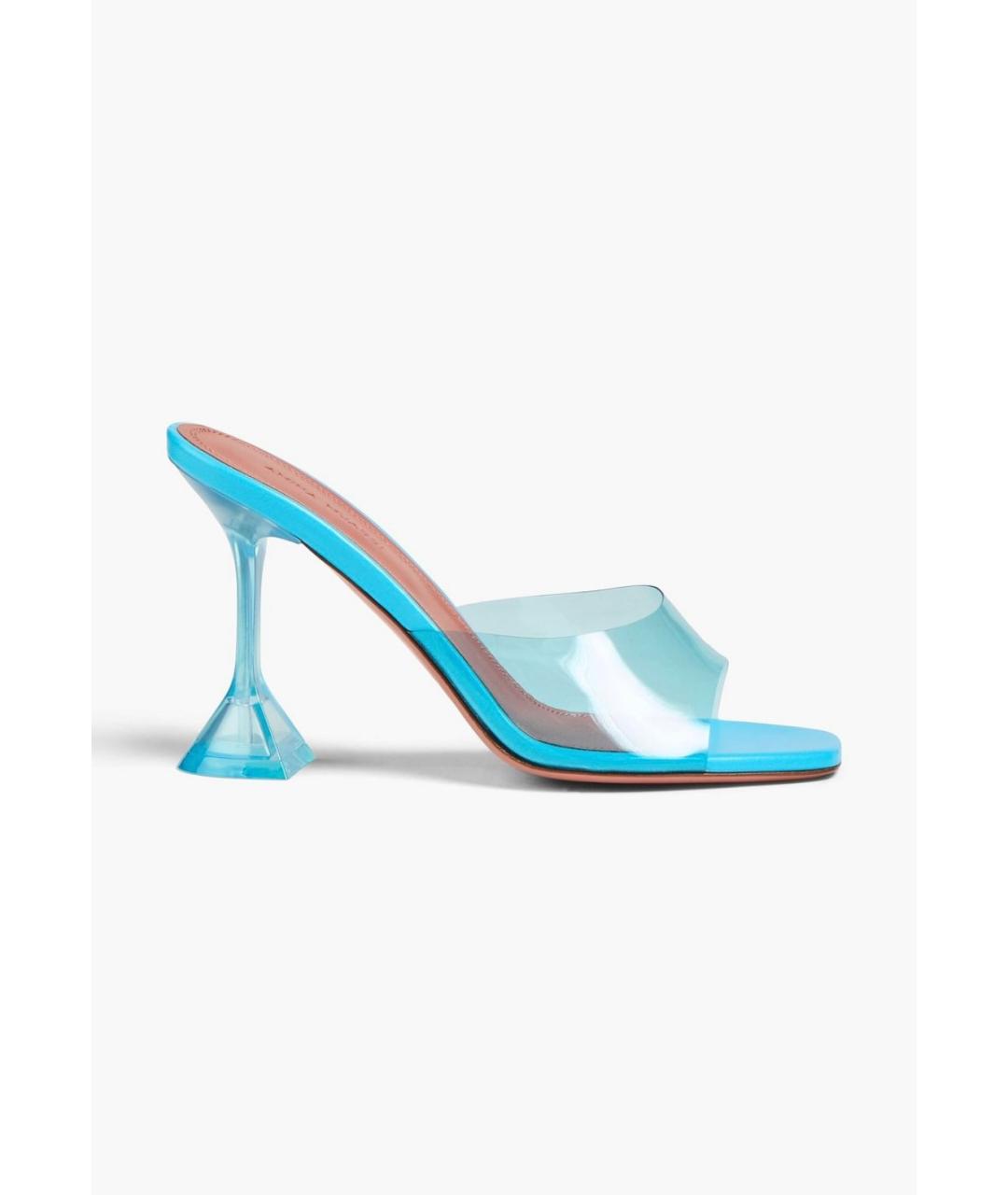 Amina Muaddi Бирюзовые мюли, фото 5