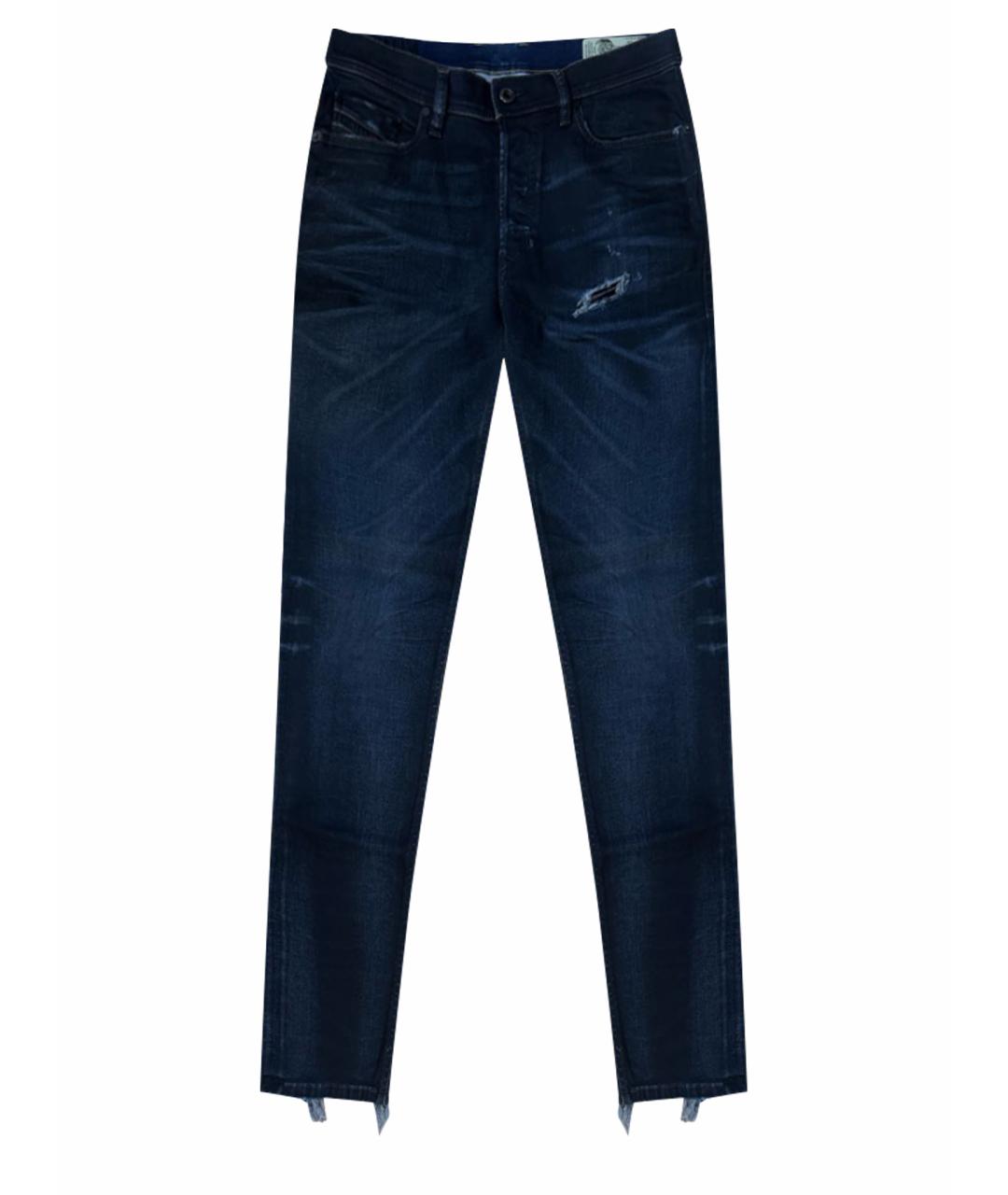 DIESEL Синие хлопковые джинсы скинни, фото 1