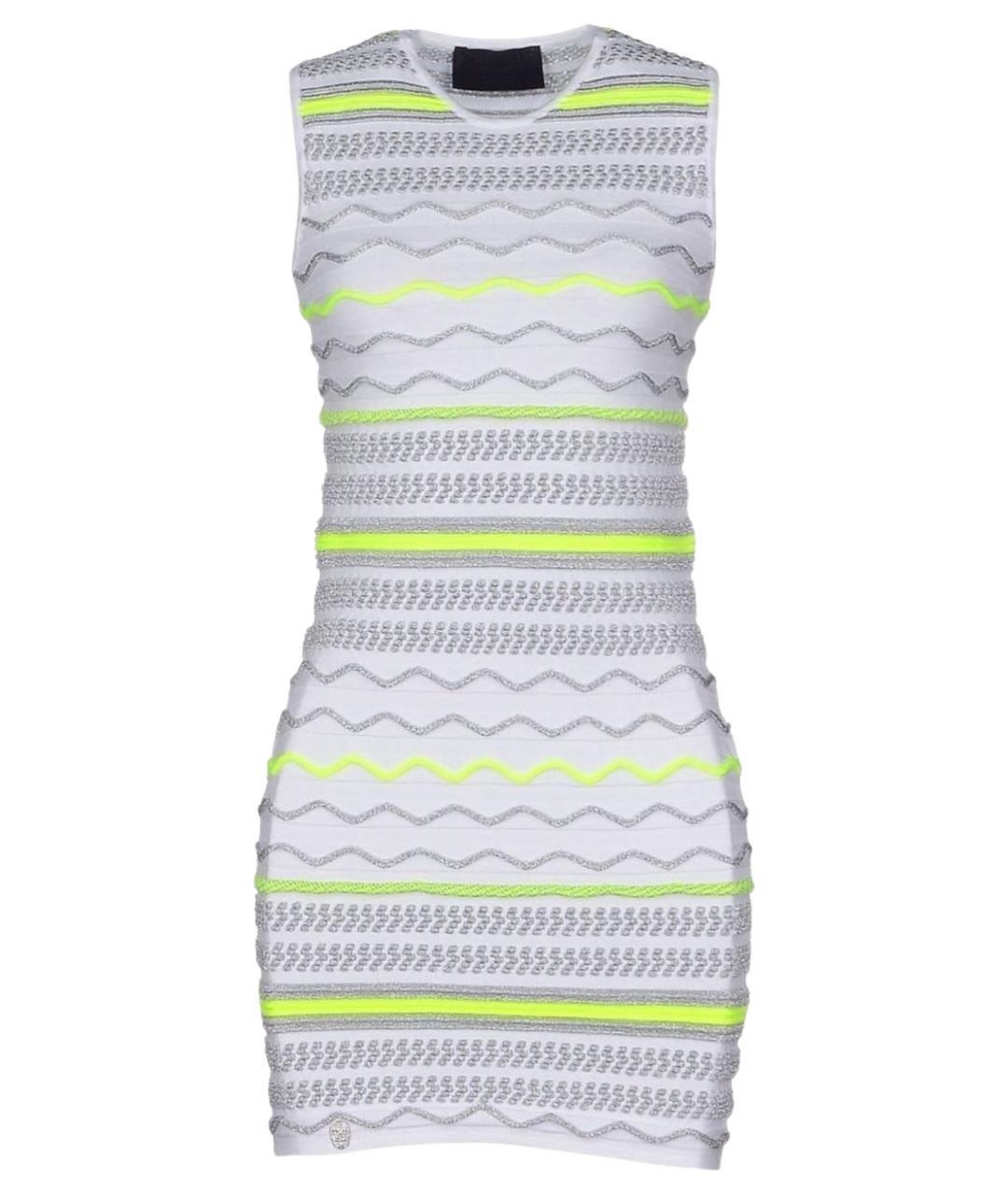 PHILIPP PLEIN Белое вискозное коктейльное платье, фото 1