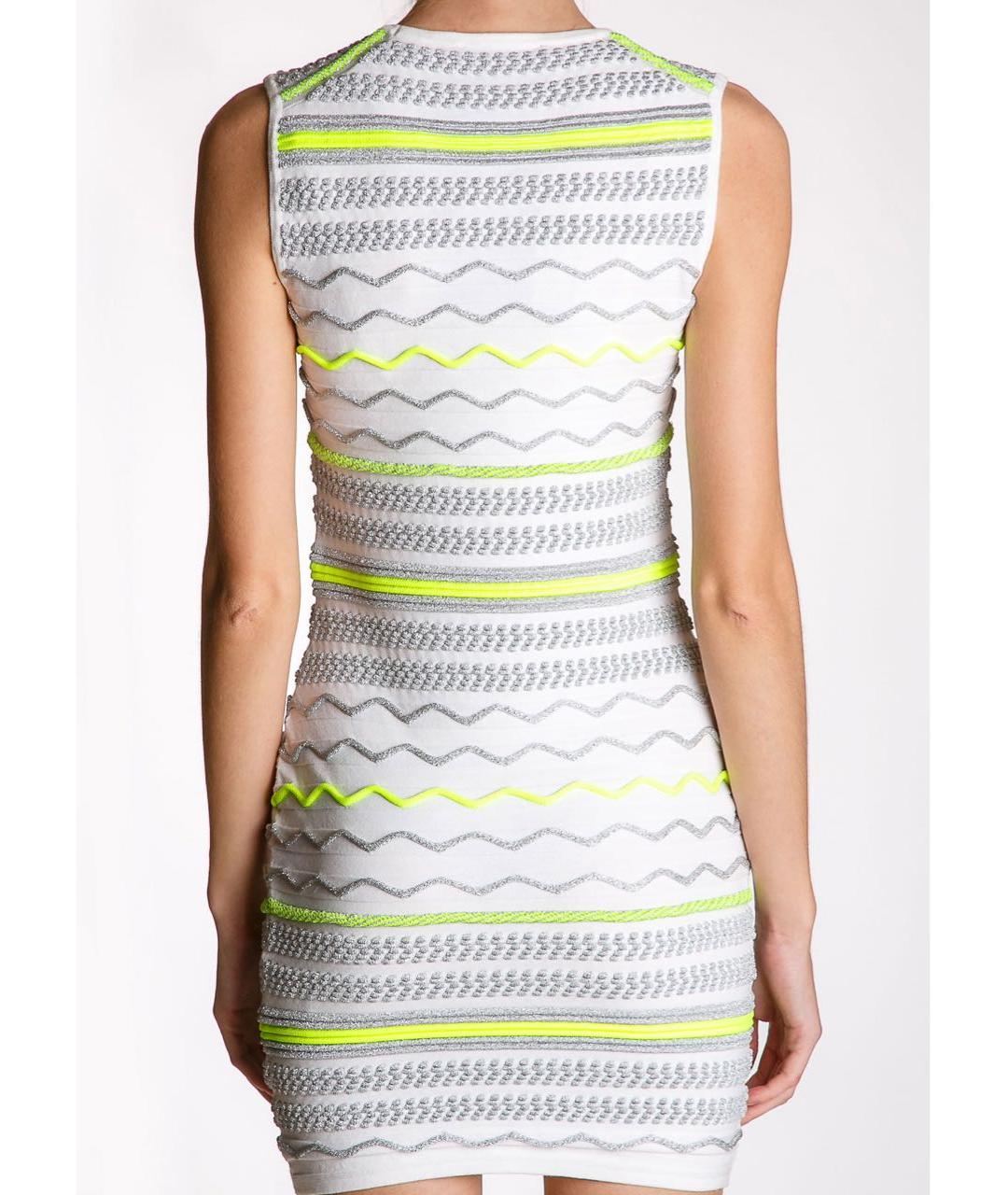 PHILIPP PLEIN Белое вискозное коктейльное платье, фото 4