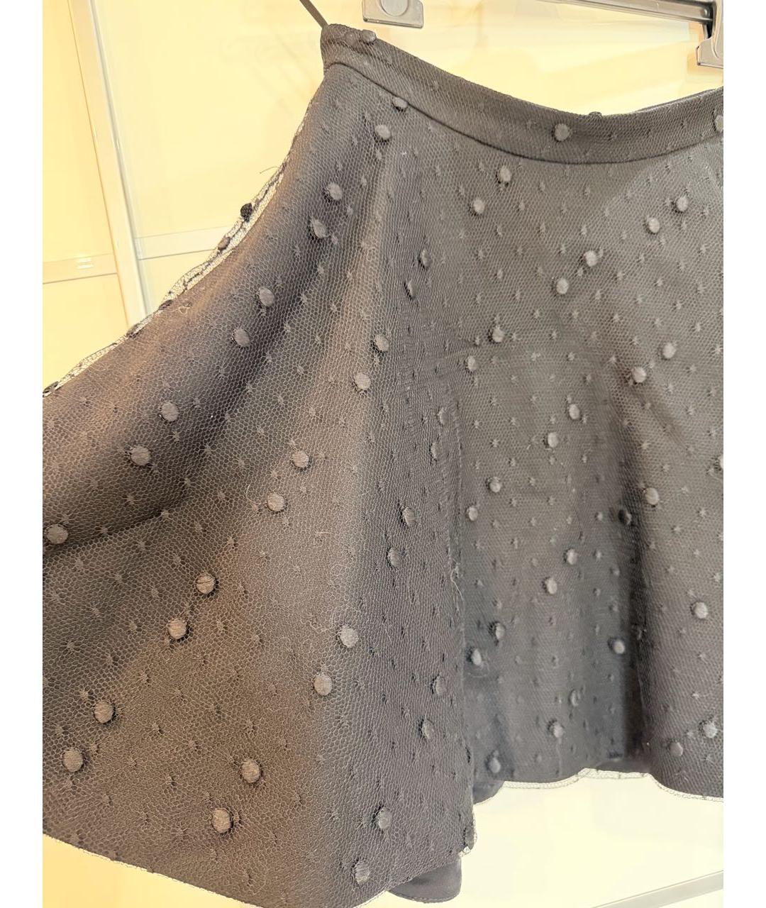 VALENTINO Черная шерстяная юбка мини, фото 8