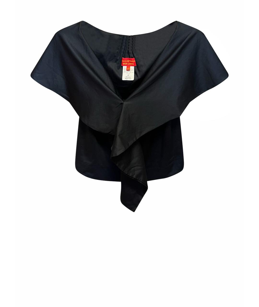 VIVIENNE WESTWOOD Черная хлопко-эластановая блузы, фото 1