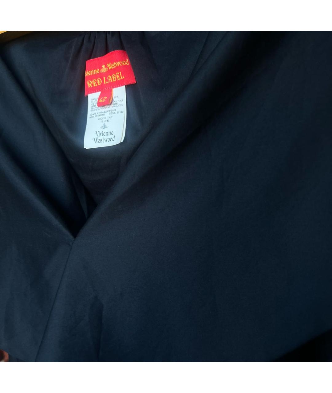 VIVIENNE WESTWOOD Черная хлопко-эластановая блузы, фото 4