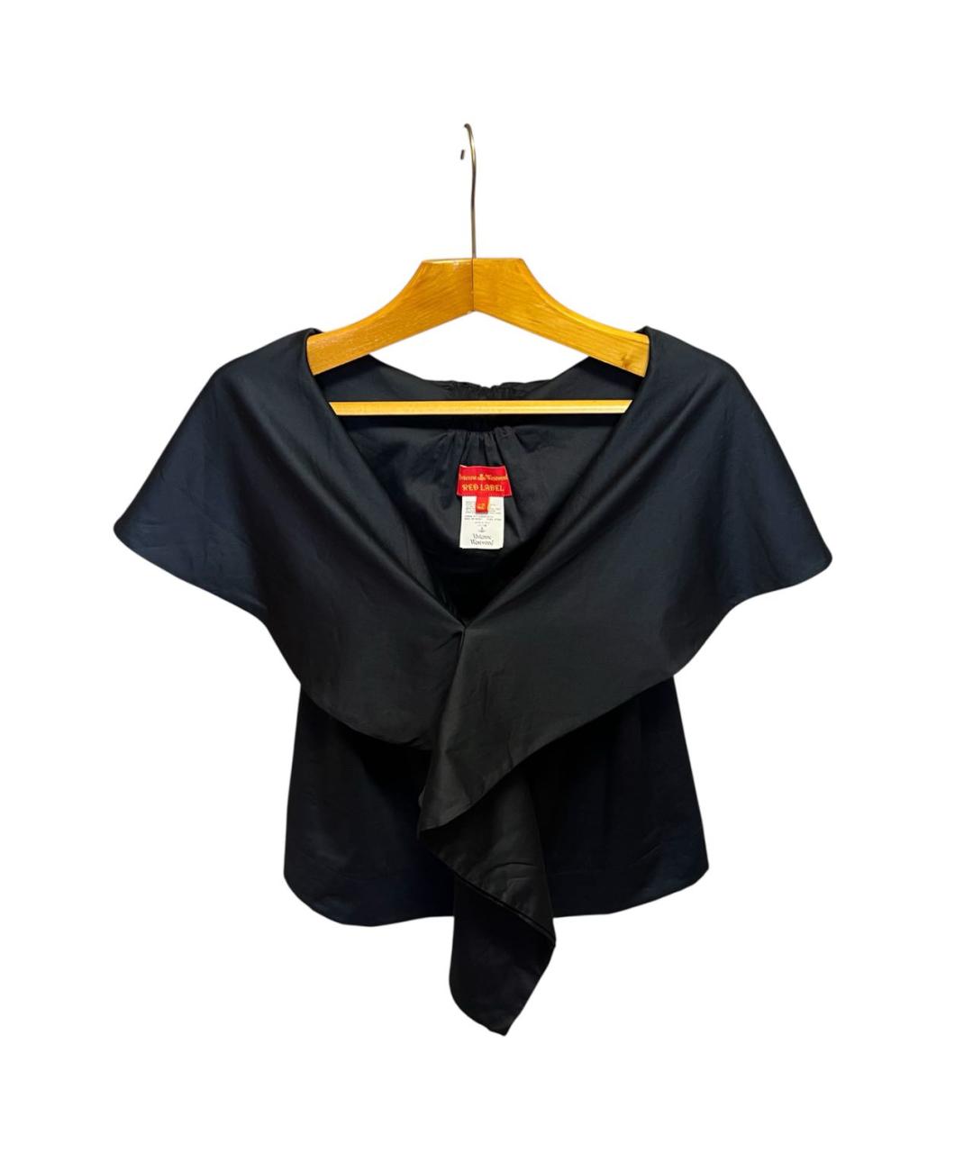 VIVIENNE WESTWOOD Черная хлопко-эластановая блузы, фото 8