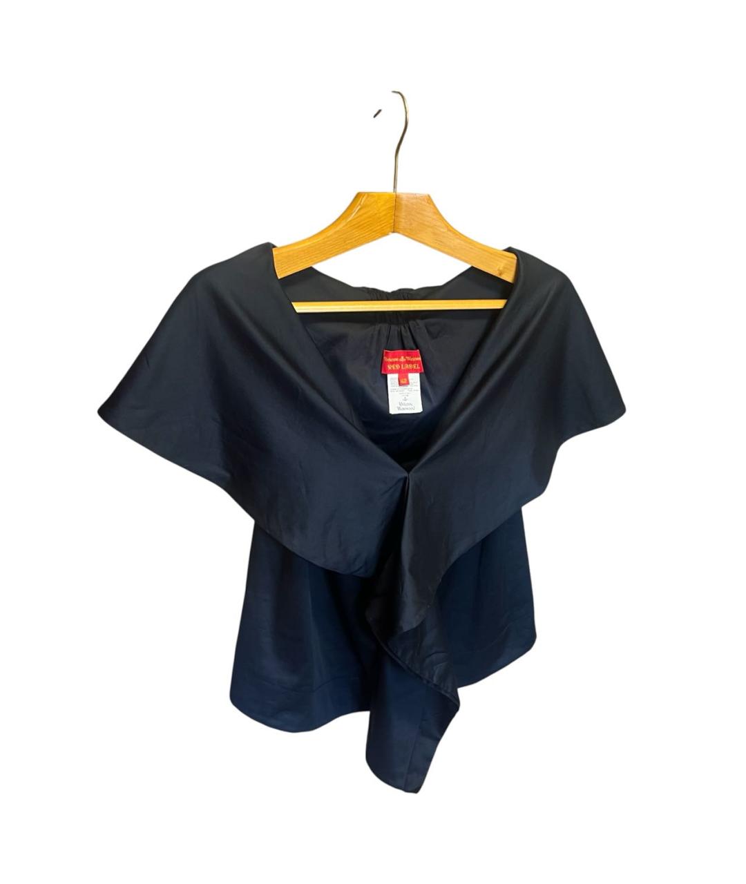 VIVIENNE WESTWOOD Черная хлопко-эластановая блузы, фото 3