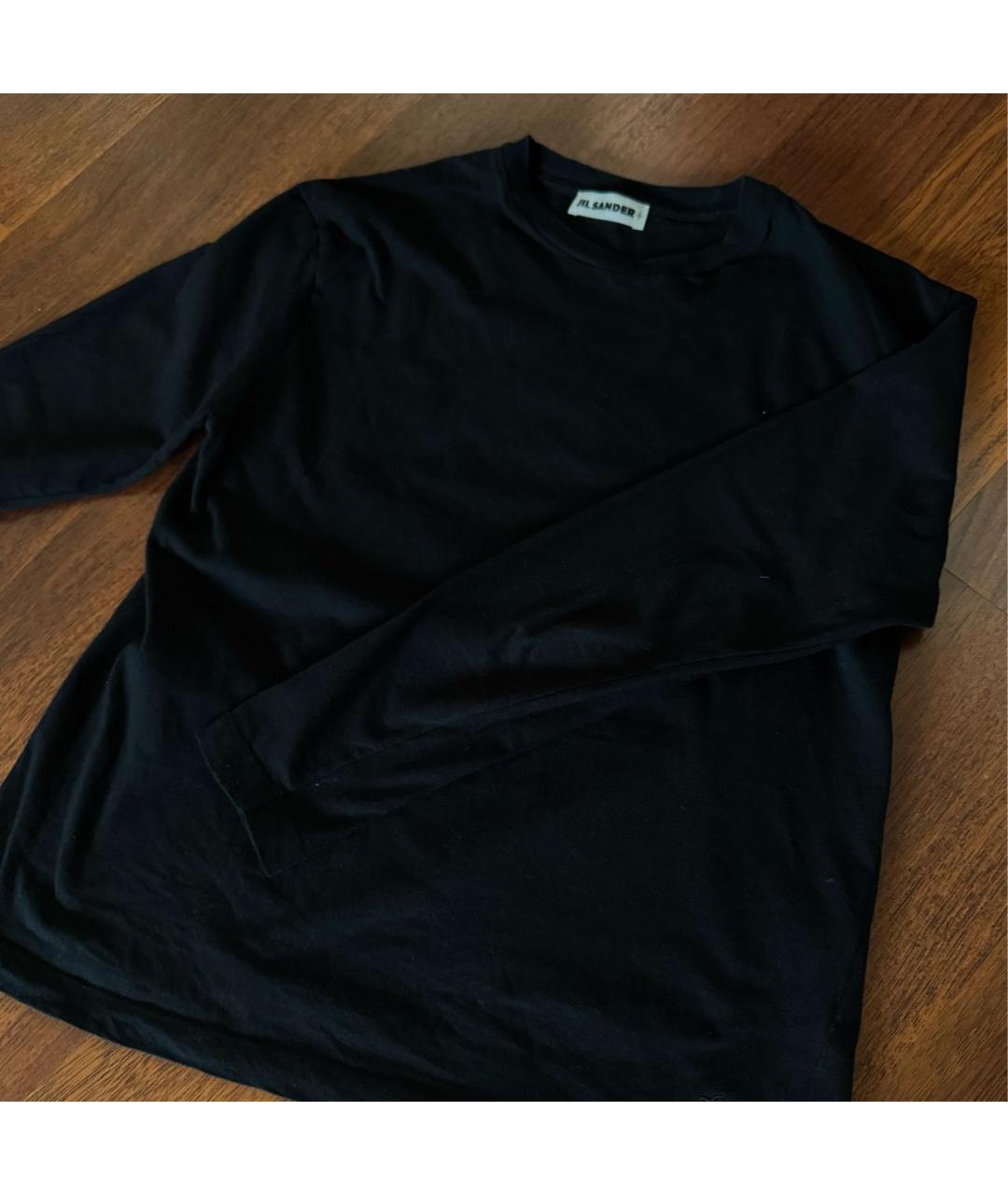 JIL SANDER Черный хлопковый джемпер / свитер, фото 6