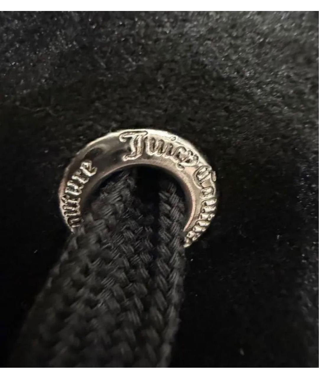 JUICY COUTURE Черные полиэстеровые прямые брюки, фото 5