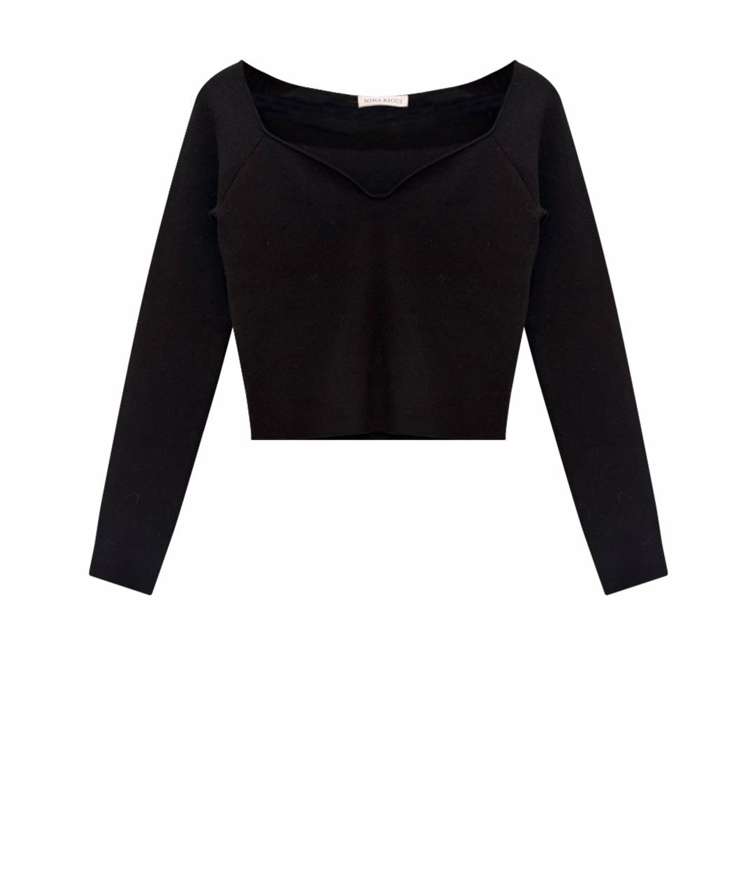 NINA RICCI Черный полиэстеровый джемпер / свитер, фото 1