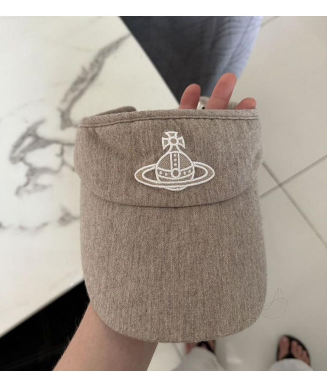 VIVIENNE WESTWOOD Бежевая кепка, фото 7