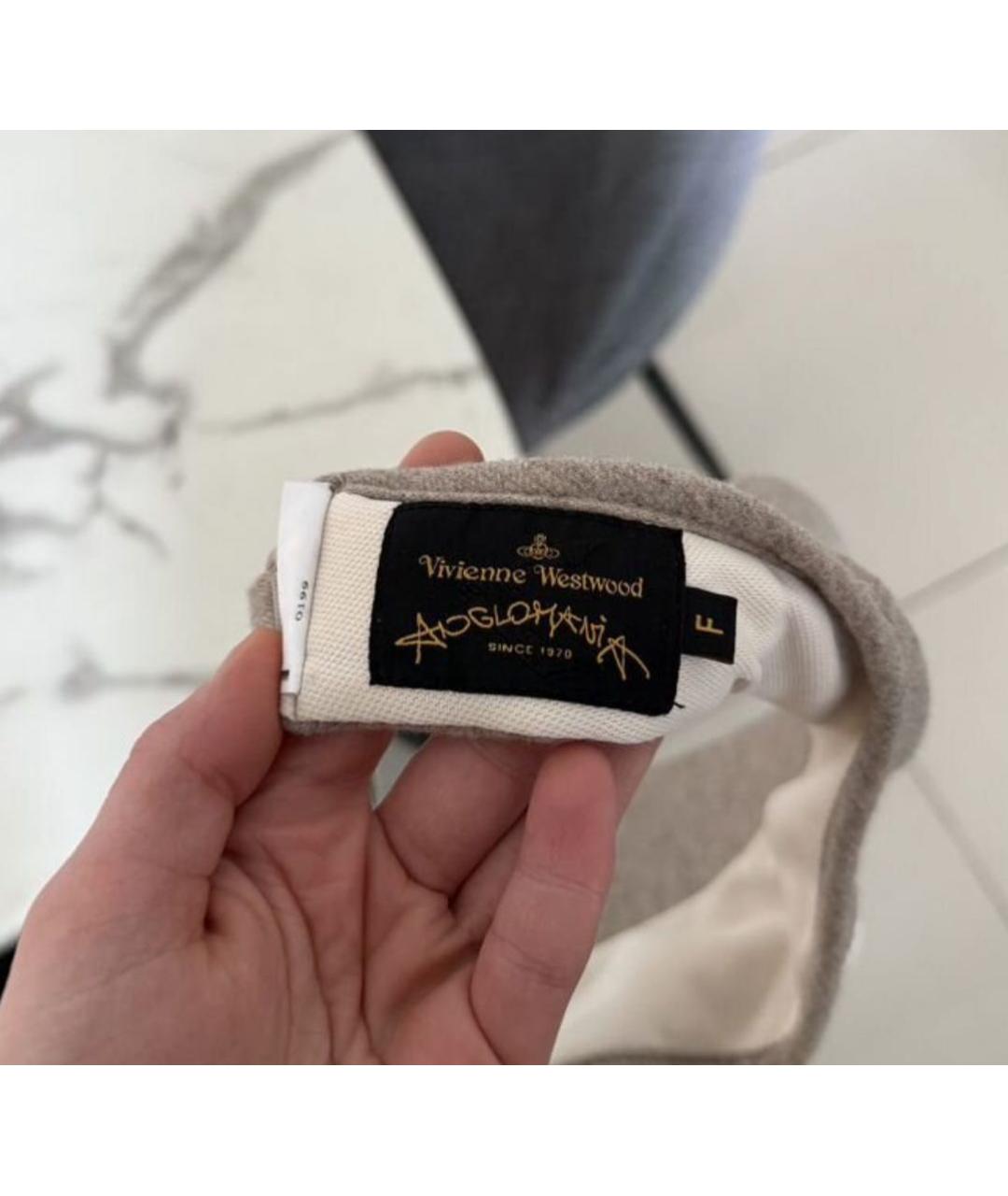 VIVIENNE WESTWOOD Бежевая кепка, фото 4