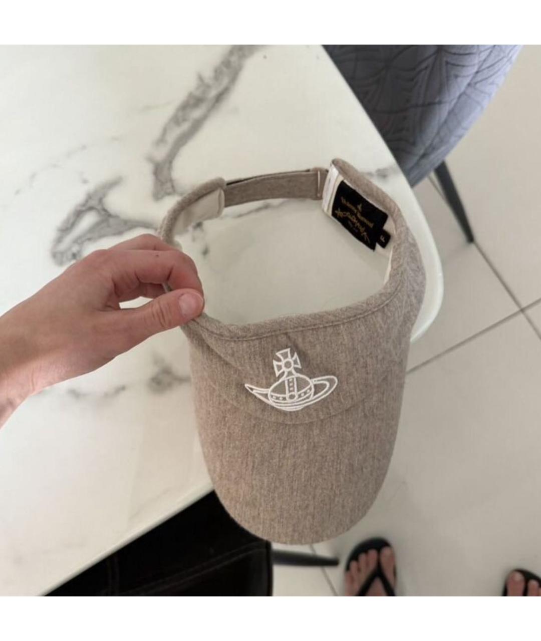 VIVIENNE WESTWOOD Бежевая кепка, фото 3