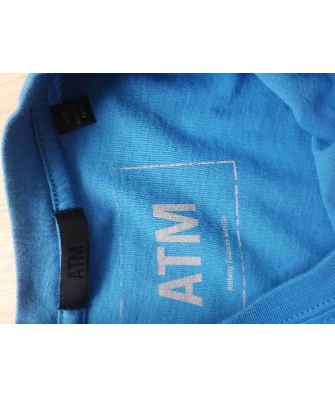 ATM ANTHONY THOMAS MELILLO Синяя хлопковая футболка, фото 3