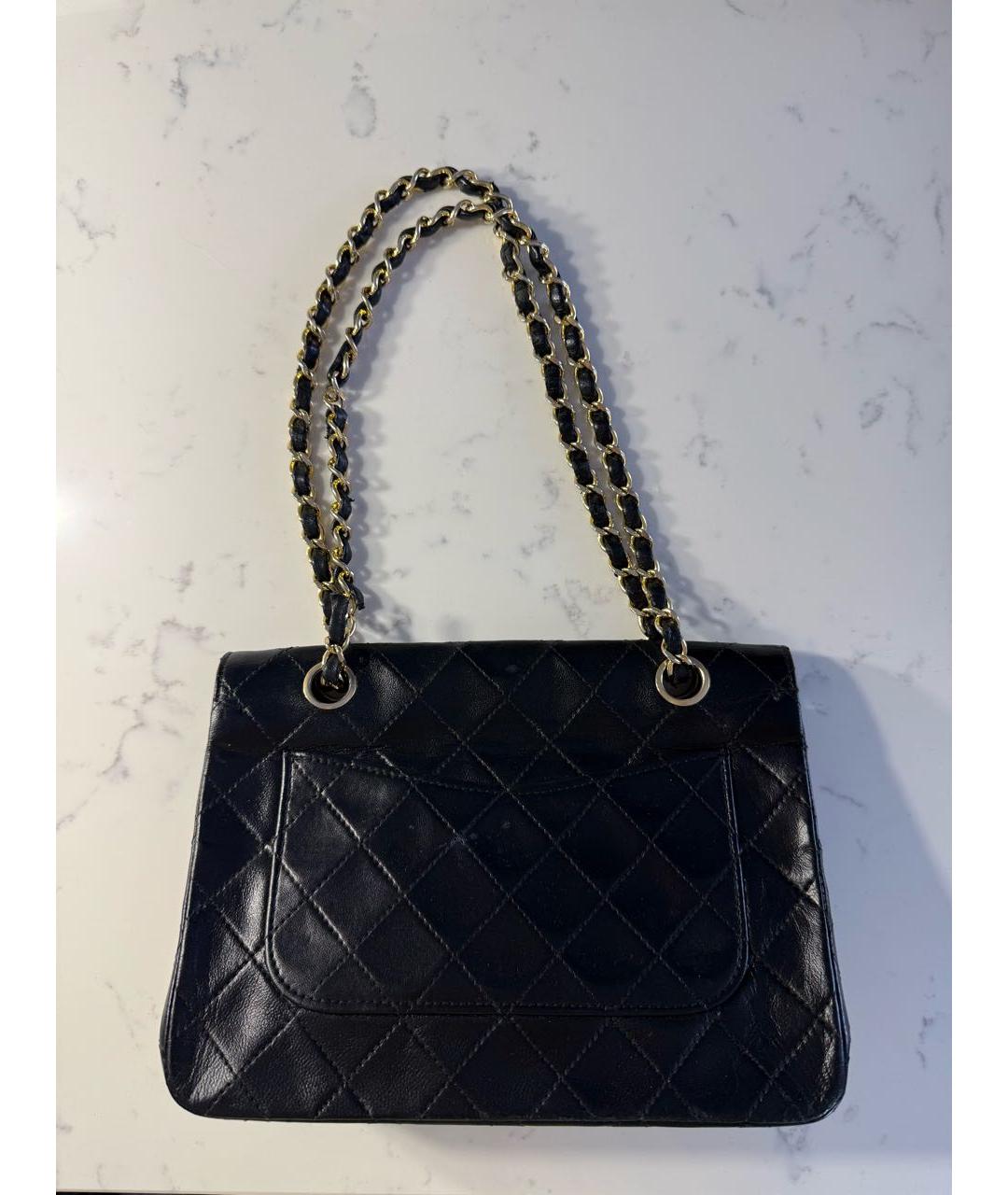 CHANEL Черная кожаная сумка с короткими ручками, фото 2
