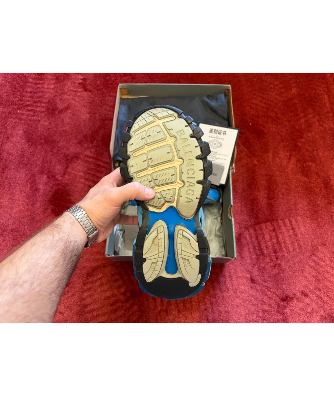 BALENCIAGA Мульти низкие кроссовки / кеды из искусственной кожи, фото 5