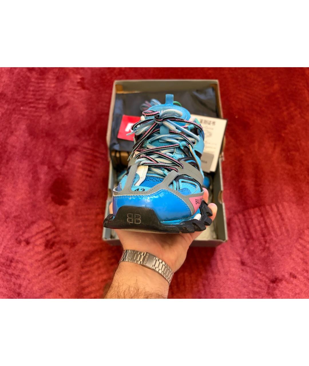 BALENCIAGA Мульти низкие кроссовки / кеды из искусственной кожи, фото 2