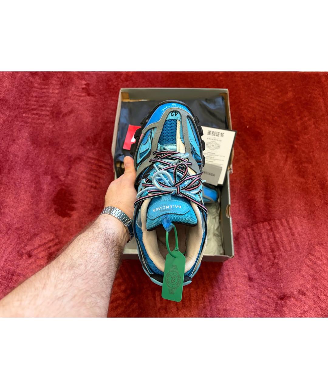 BALENCIAGA Мульти низкие кроссовки / кеды из искусственной кожи, фото 3