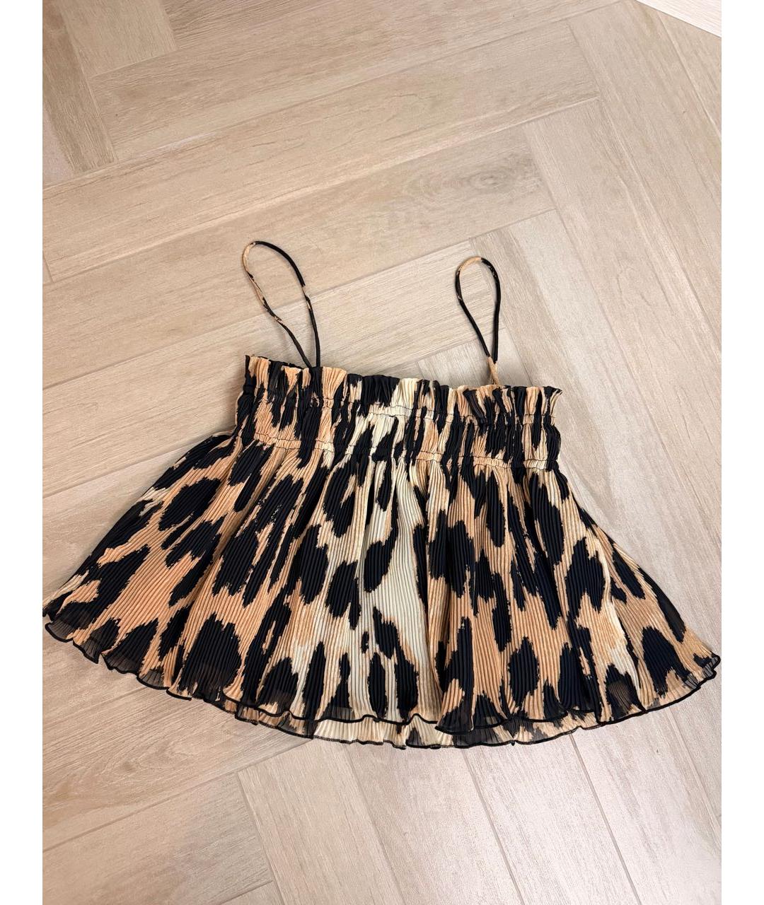 GANNI Черная полиэстеровая майка, фото 2