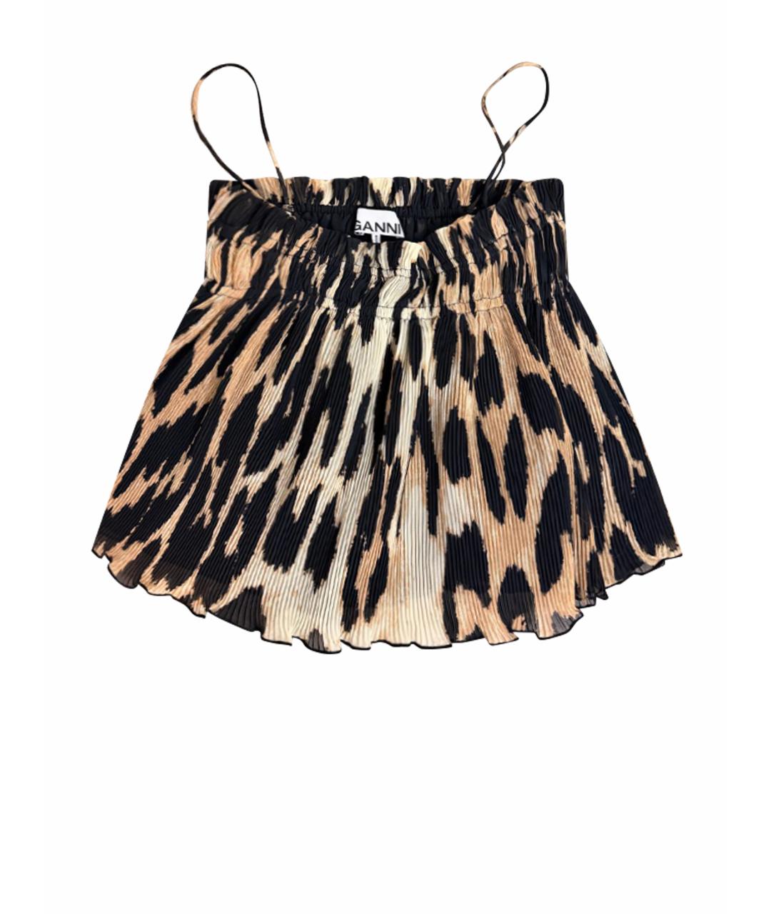 GANNI Черная полиэстеровая майка, фото 1