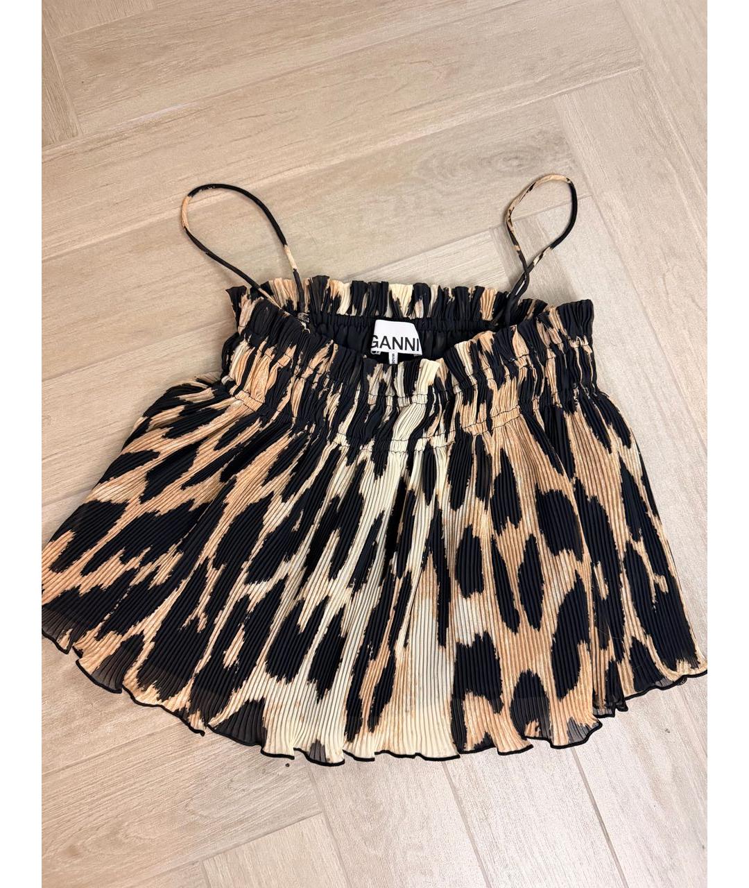 GANNI Черная полиэстеровая майка, фото 5