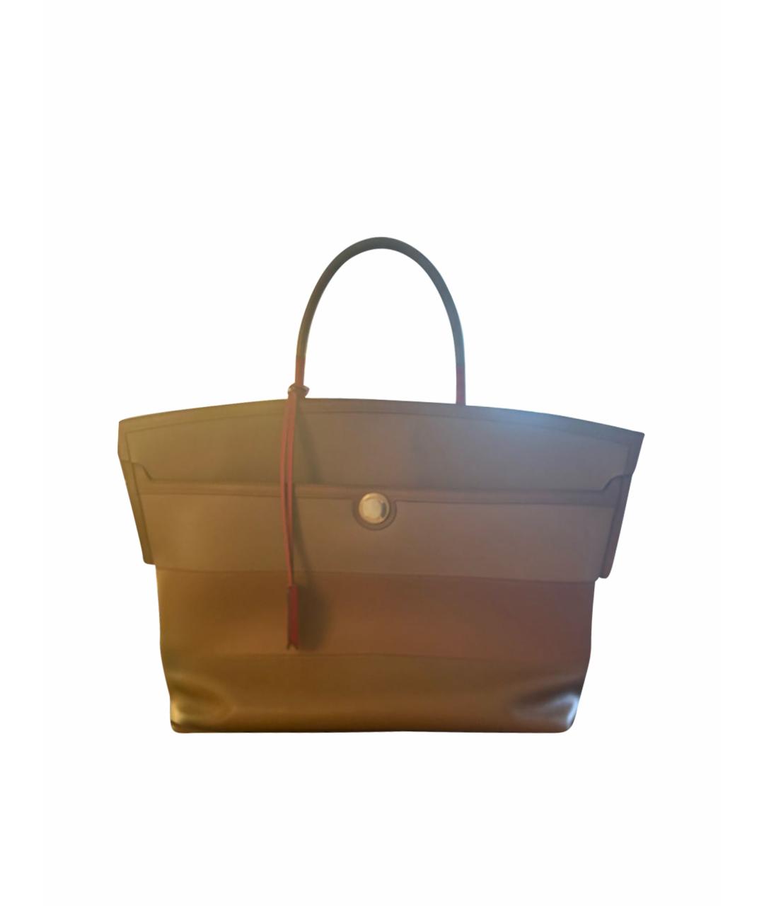 BURBERRY Коричневая кожаная сумка тоут, фото 1