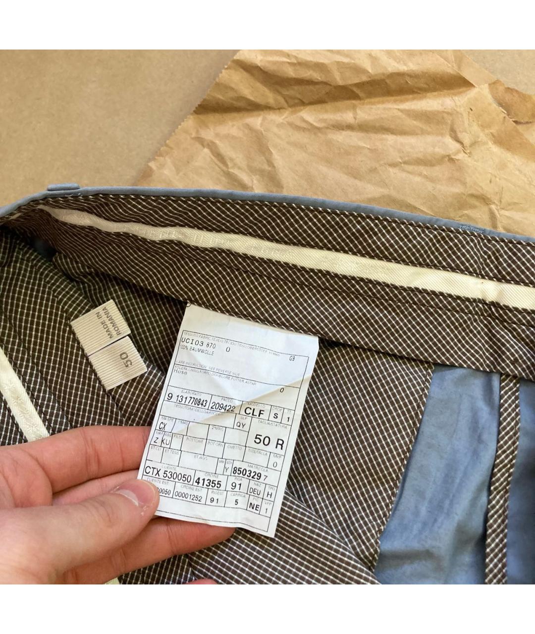 ERMENEGILDO ZEGNA XXX Голубые хлопковые повседневные брюки, фото 8