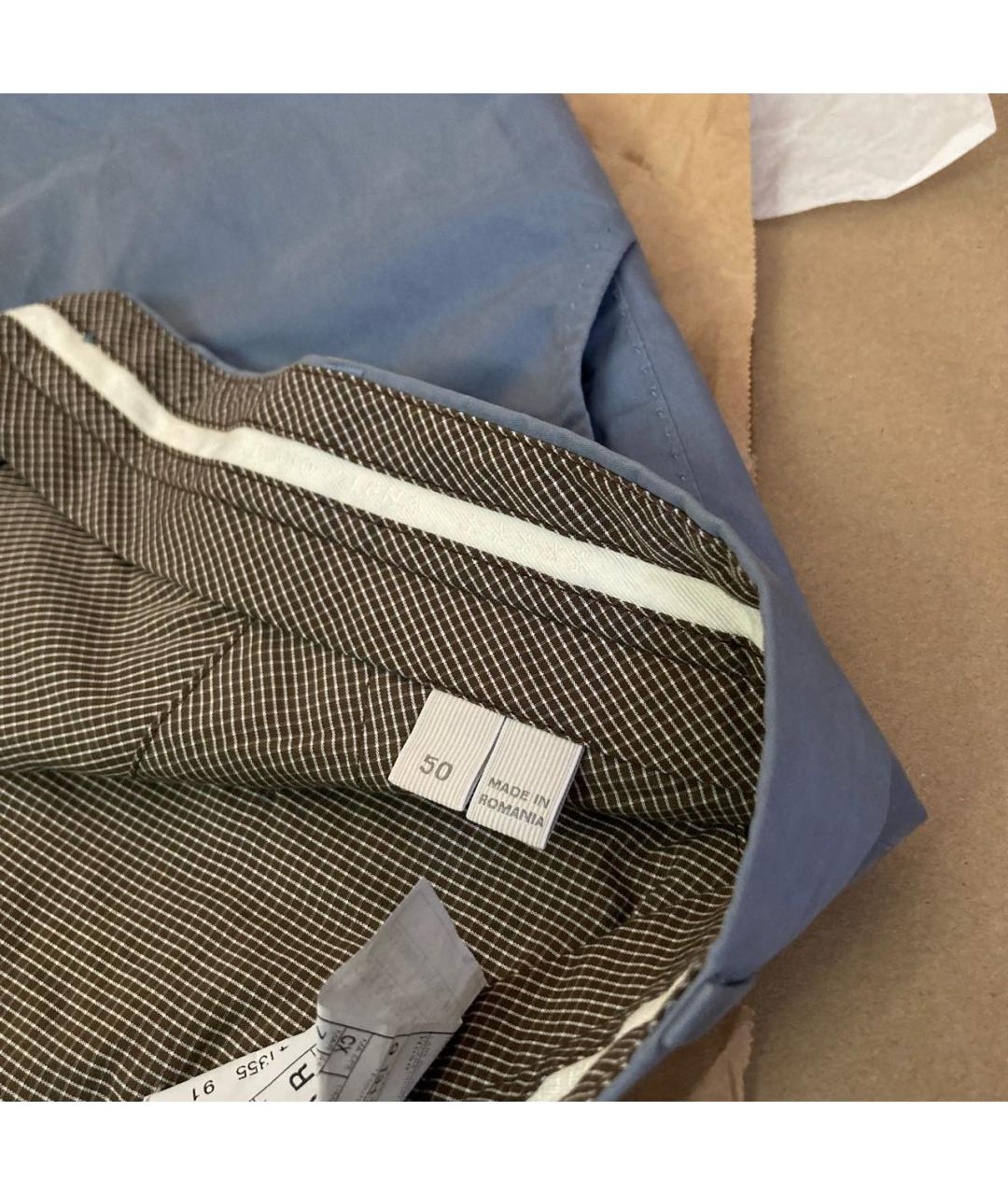 ERMENEGILDO ZEGNA XXX Голубые хлопковые повседневные брюки, фото 5