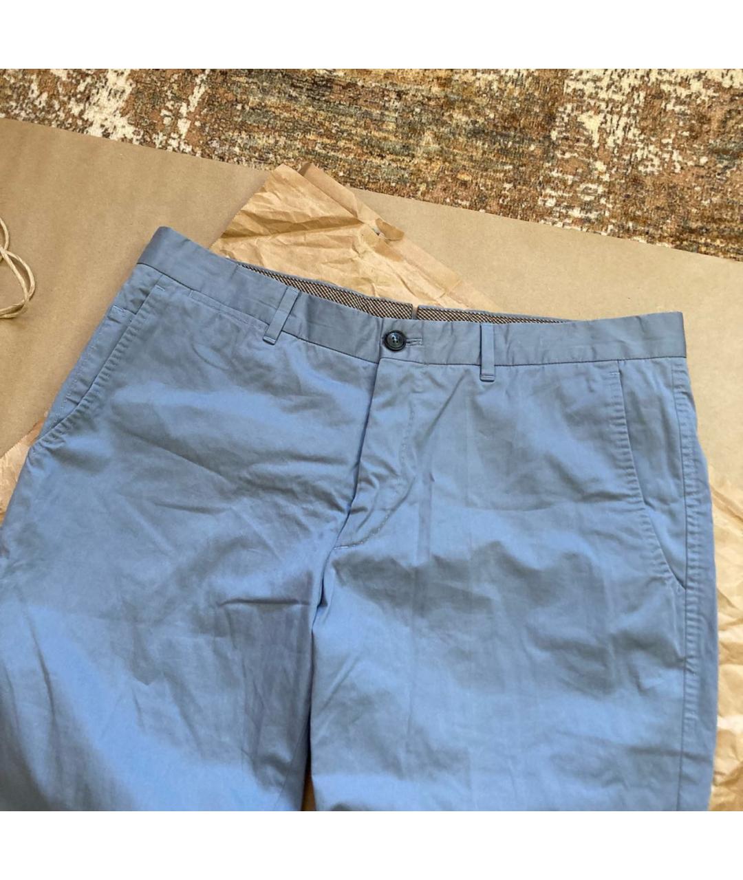 ERMENEGILDO ZEGNA XXX Голубые хлопковые повседневные брюки, фото 3