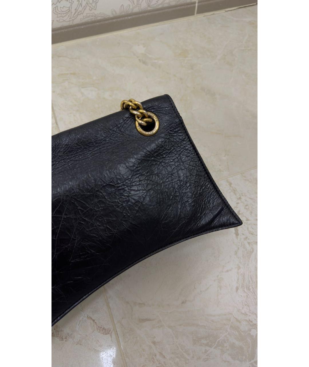 BALENCIAGA Черная кожаная сумка через плечо, фото 7