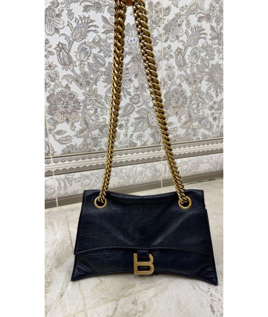 BALENCIAGA Черная кожаная сумка через плечо, фото 8