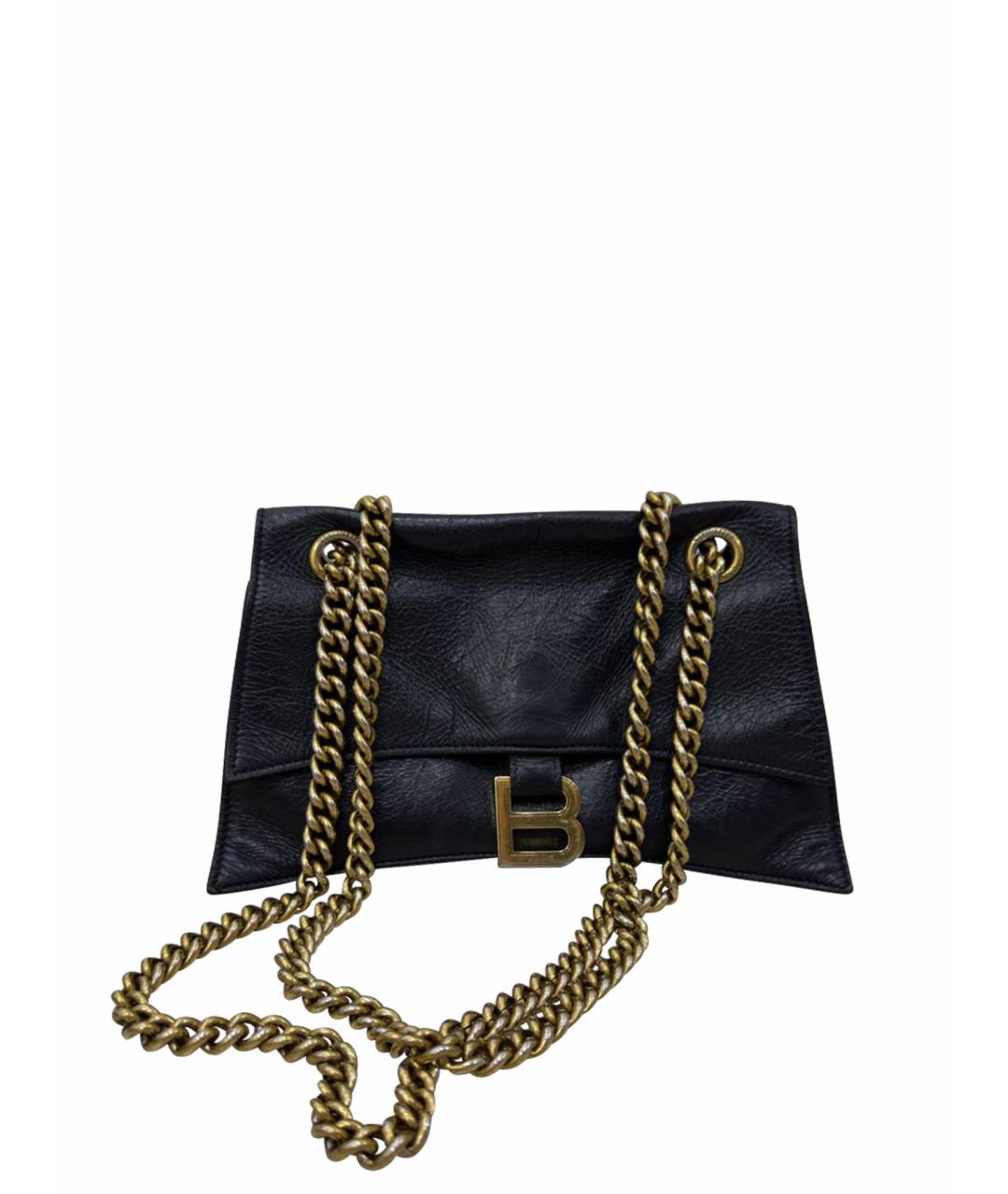 BALENCIAGA Черная кожаная сумка через плечо, фото 1