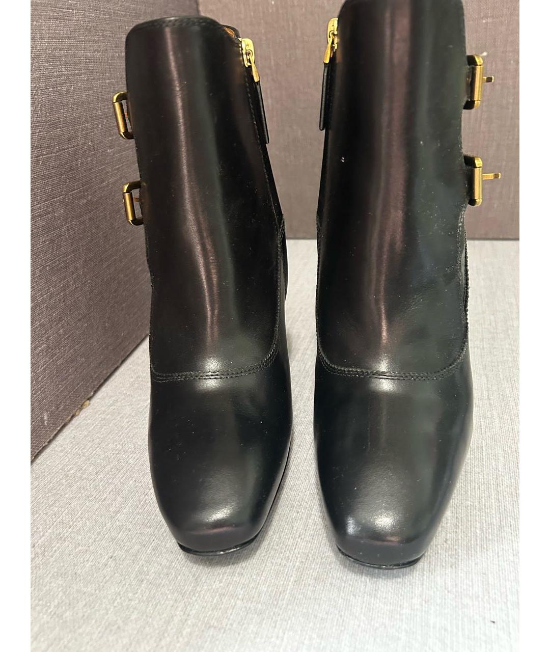 RALPH LAUREN Черные кожаные ботильоны, фото 2