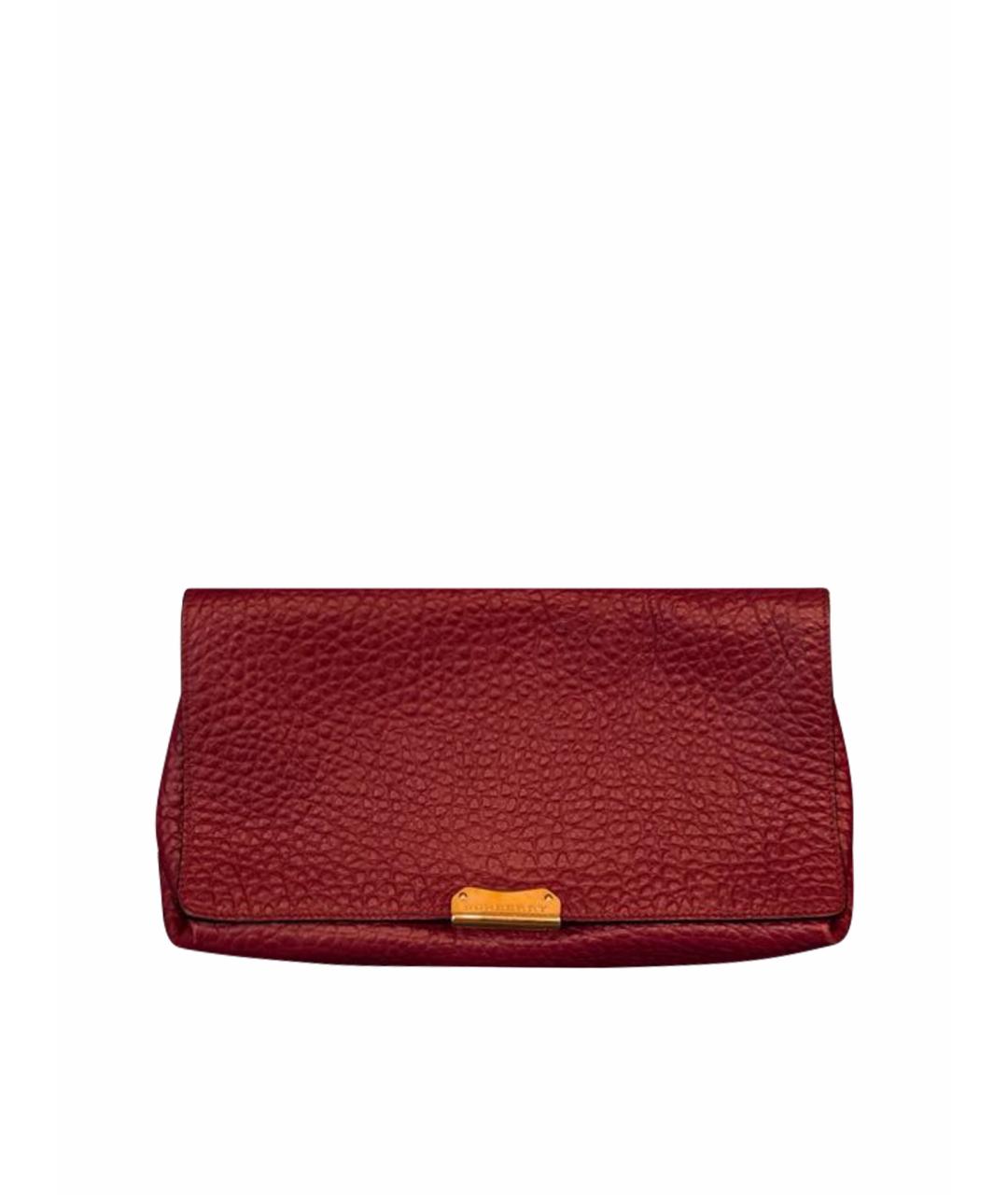 BURBERRY Бордовая кожаная сумка через плечо, фото 8