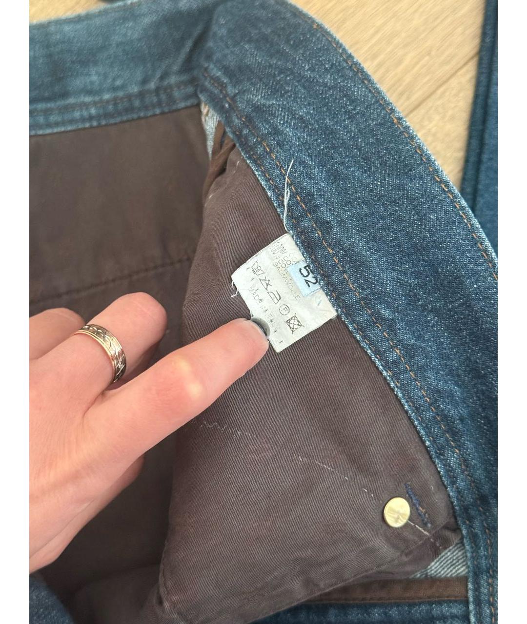 BILLIONAIRE Синие хлопковые прямые джинсы, фото 5