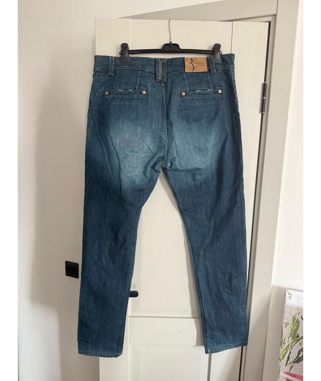 BILLIONAIRE Синие хлопковые прямые джинсы, фото 2