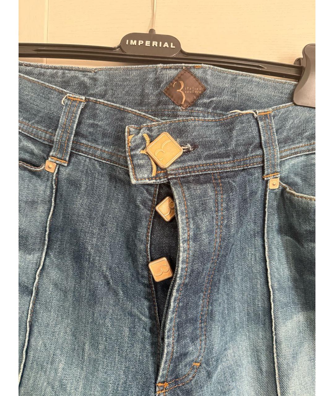 BILLIONAIRE Синие хлопковые прямые джинсы, фото 3