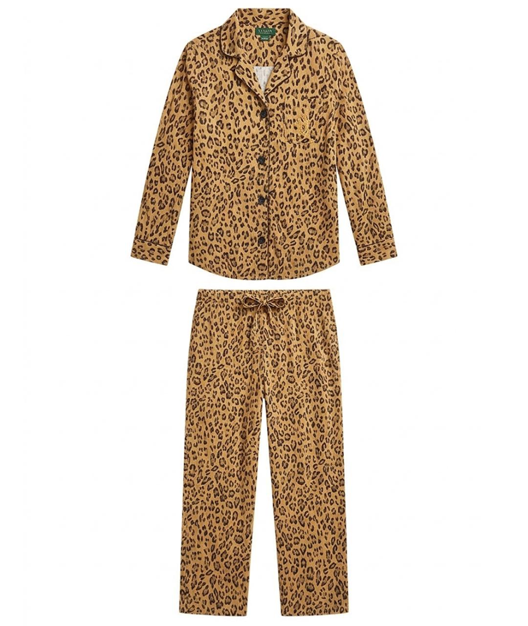 RALPH LAUREN Горчичная хлопковая пижама, фото 1