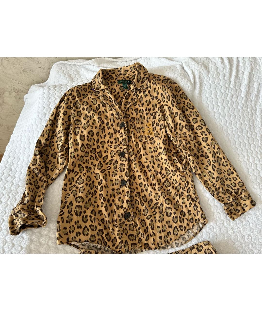 RALPH LAUREN Горчичная хлопковая пижама, фото 2