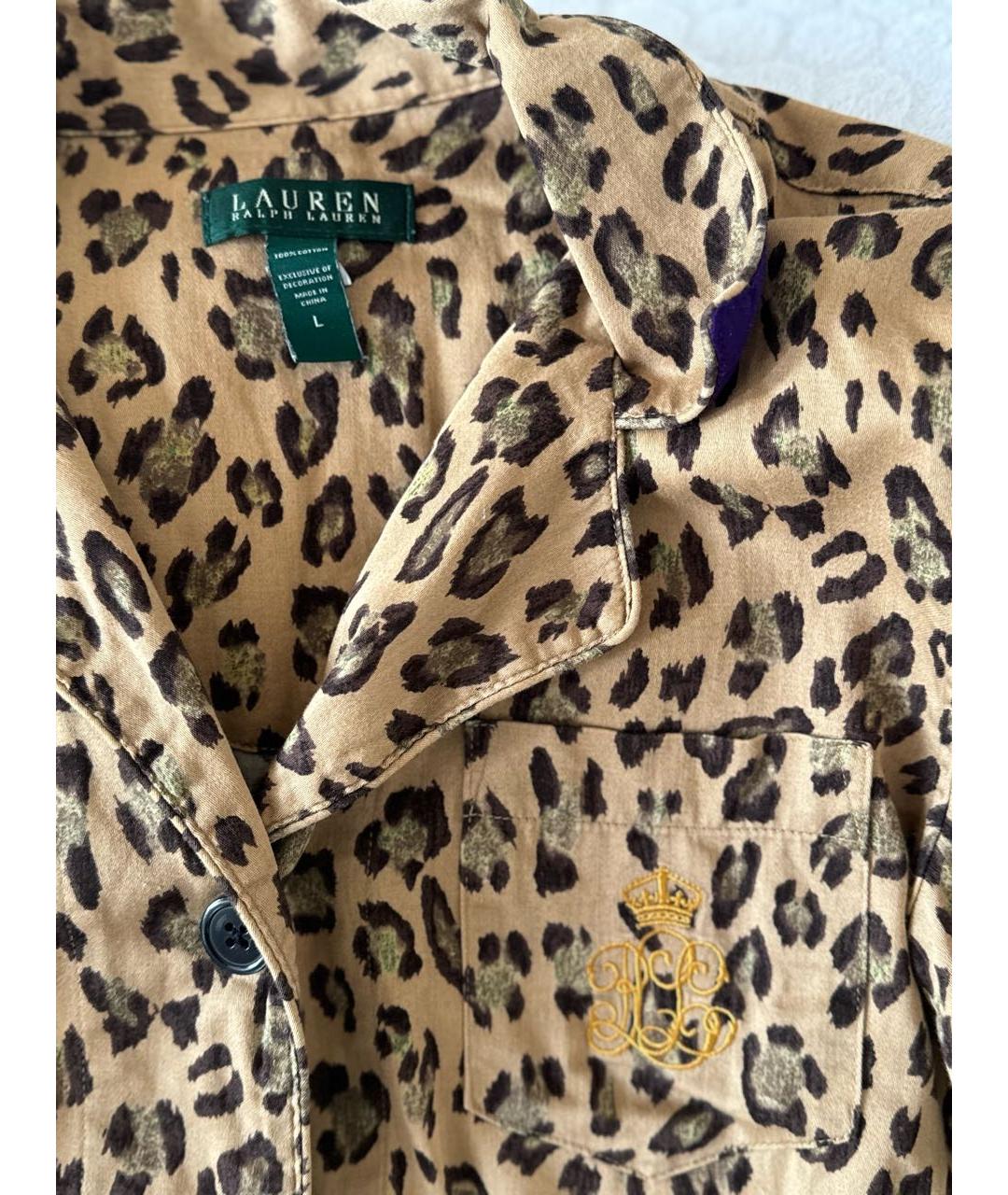 RALPH LAUREN Горчичная хлопковая пижама, фото 7