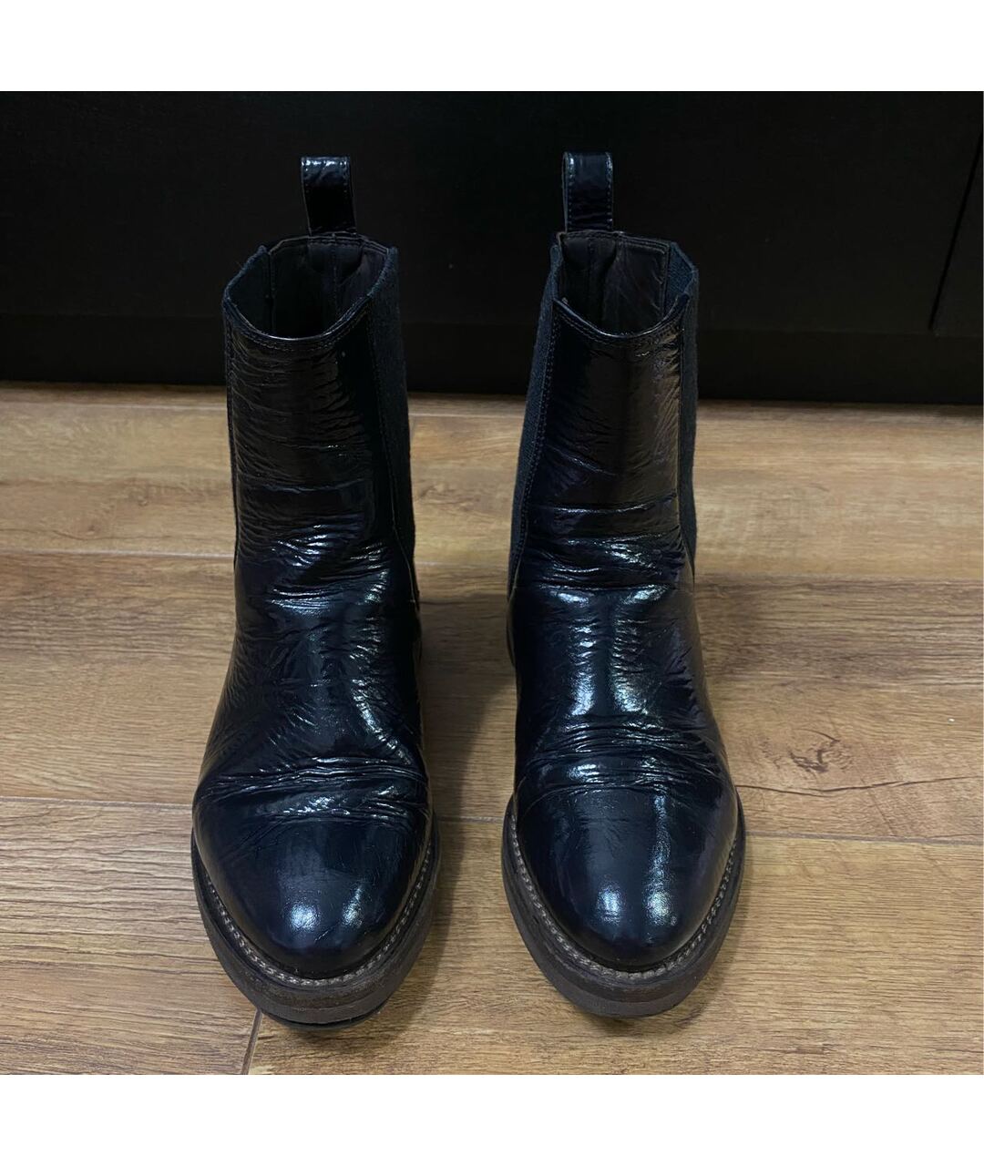 BRUNELLO CUCINELLI Темно-синие кожаные ботинки, фото 2