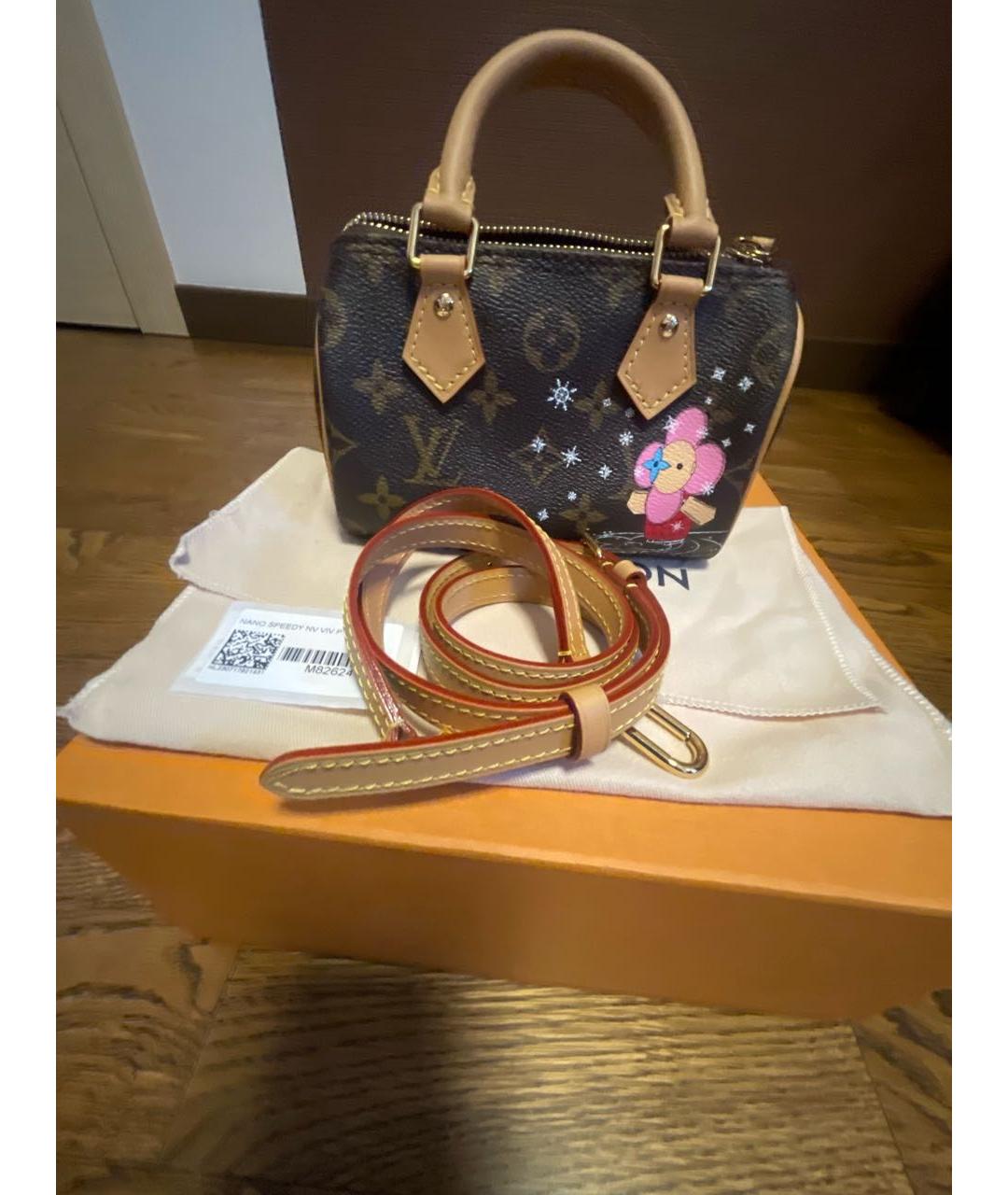 LOUIS VUITTON Коричневая сумка с короткими ручками, фото 2