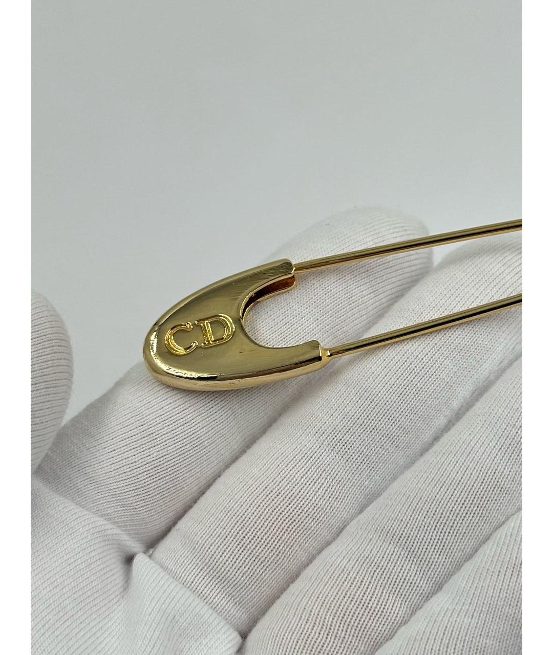 CHRISTIAN DIOR Золотая позолоченная булавка / брошь, фото 3