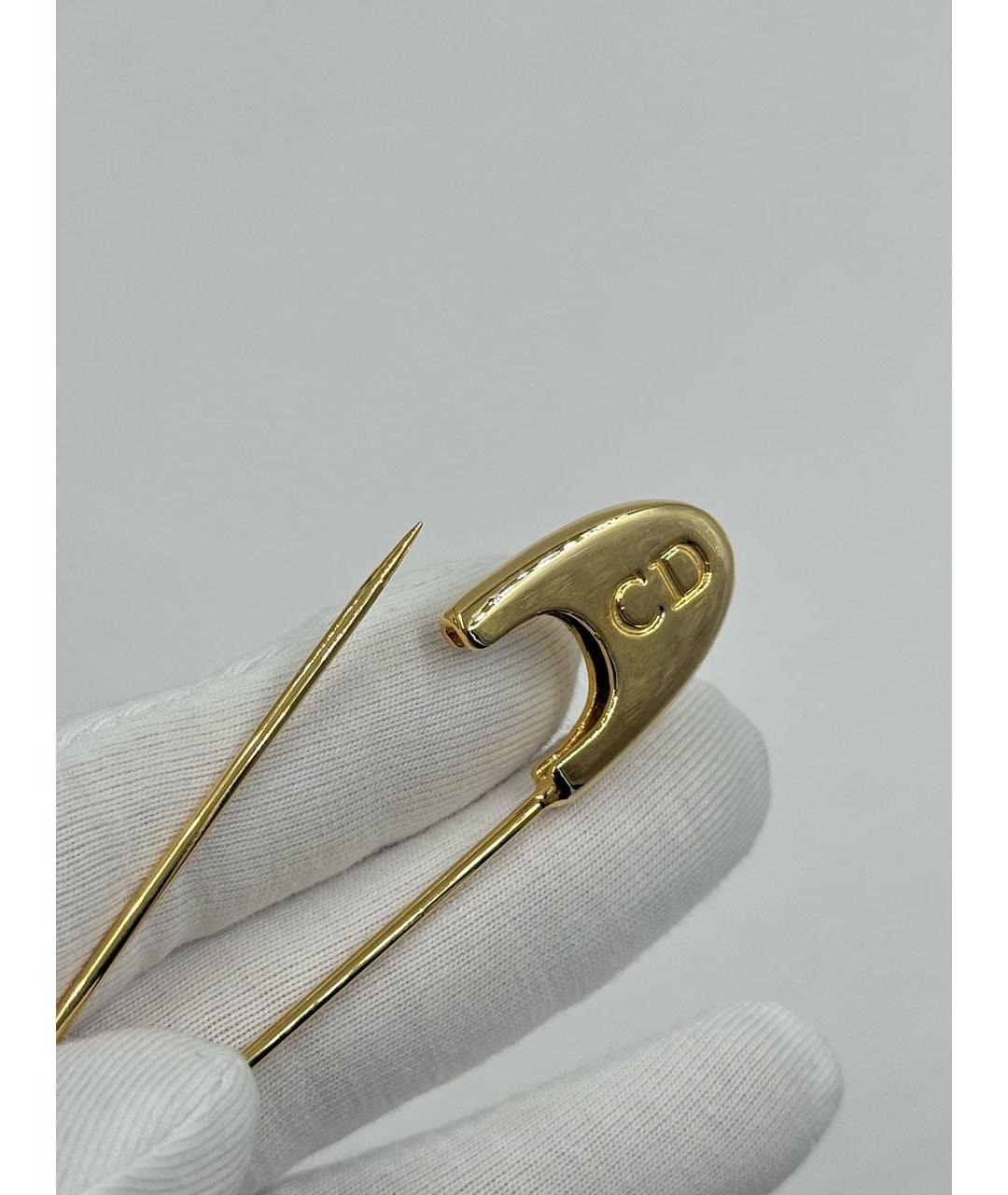 CHRISTIAN DIOR Золотая позолоченная булавка / брошь, фото 7