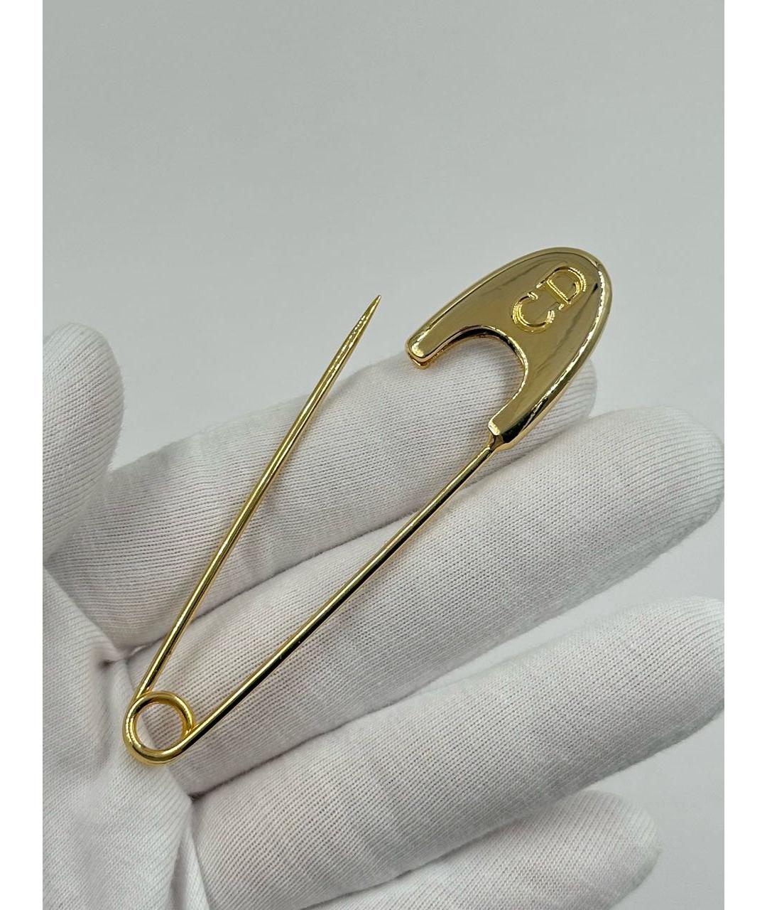 CHRISTIAN DIOR Золотая позолоченная булавка / брошь, фото 6