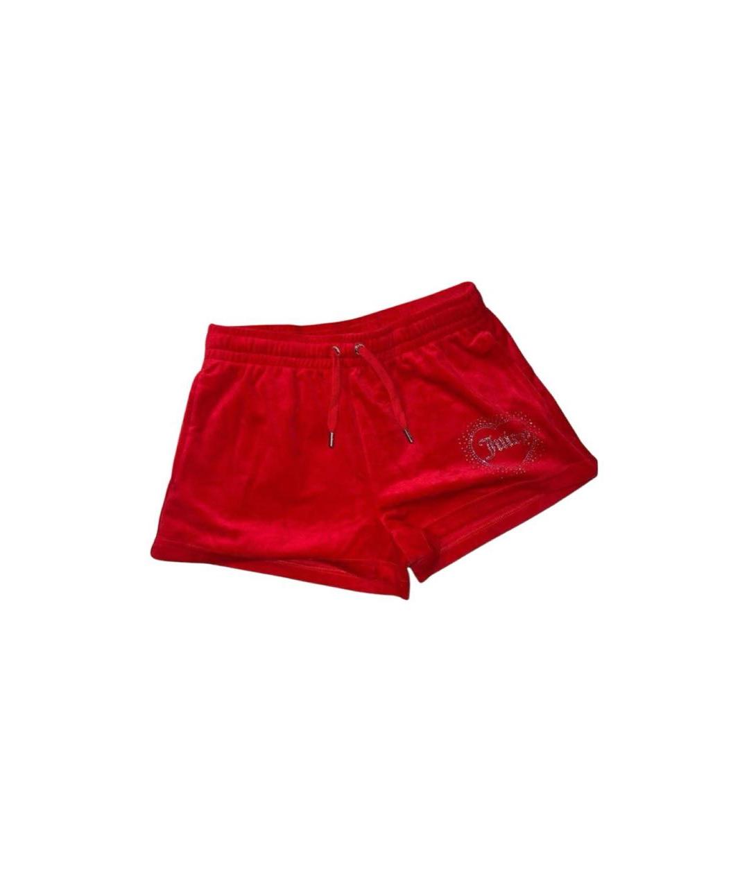 JUICY COUTURE Красные велюровые шорты, фото 9
