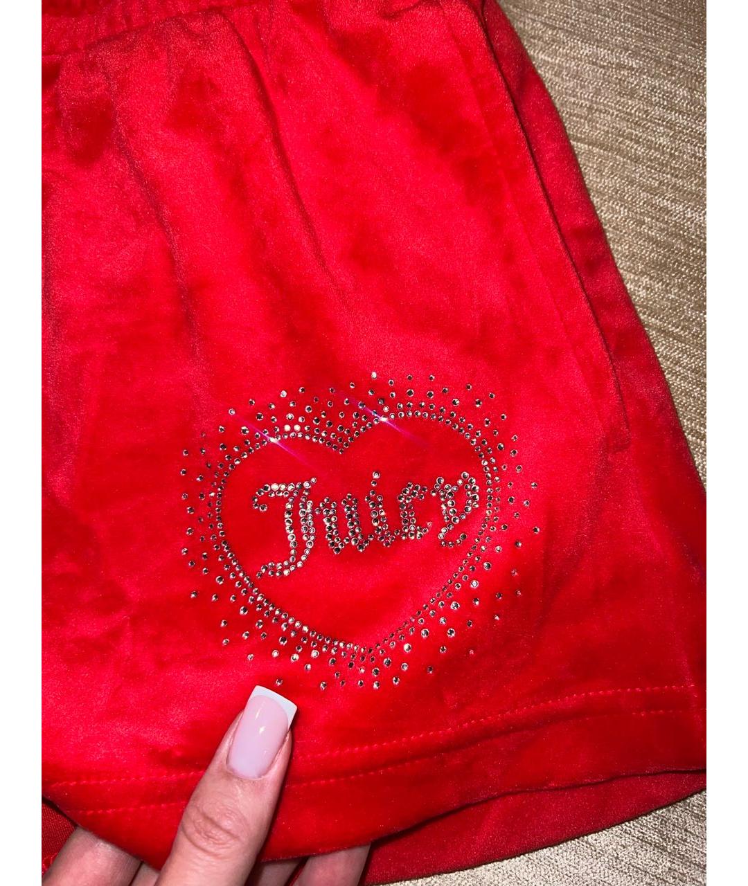 JUICY COUTURE Красные велюровые шорты, фото 7