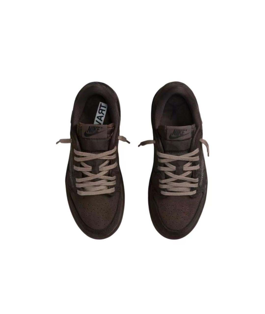 JORDAN Коричневые замшевые кеды, фото 3