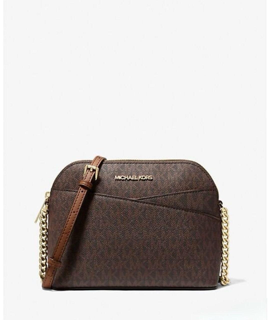 MICHAEL KORS Коричневая сумка через плечо из искусственной кожи, фото 5